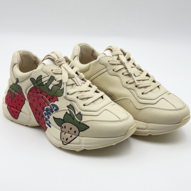 99新 GUCCI/古驰 /34.5码/98新/草莓印花老爹鞋/00665
