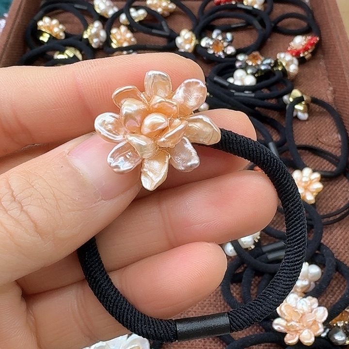 淡水珍珠发饰银S925镶嵌