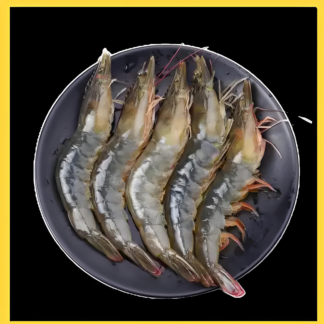 【海洋大虾】肉质鲜嫩大个头海捕大虾单只13cm左右，一盒3斤净重40-50只/斤