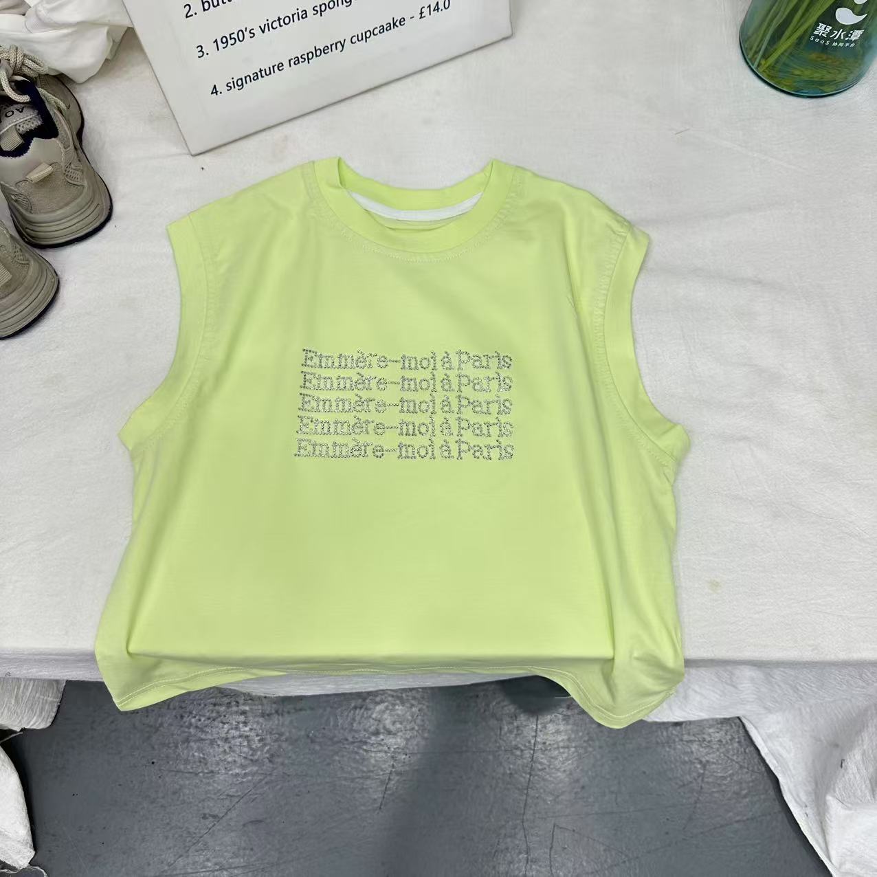 BX-25312  浅绿色  儿童 工艺休闲面短袖韩版洋气时尚夏季T恤百搭