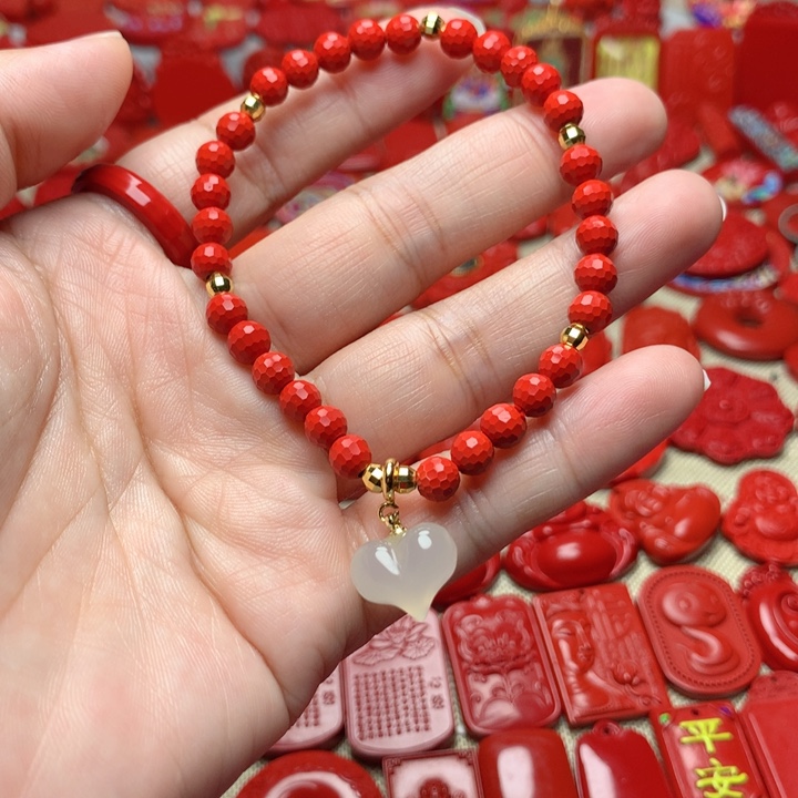 天然辰砂工艺品朱砂手串