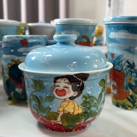 炉景德镇釉下手绘陶瓷 