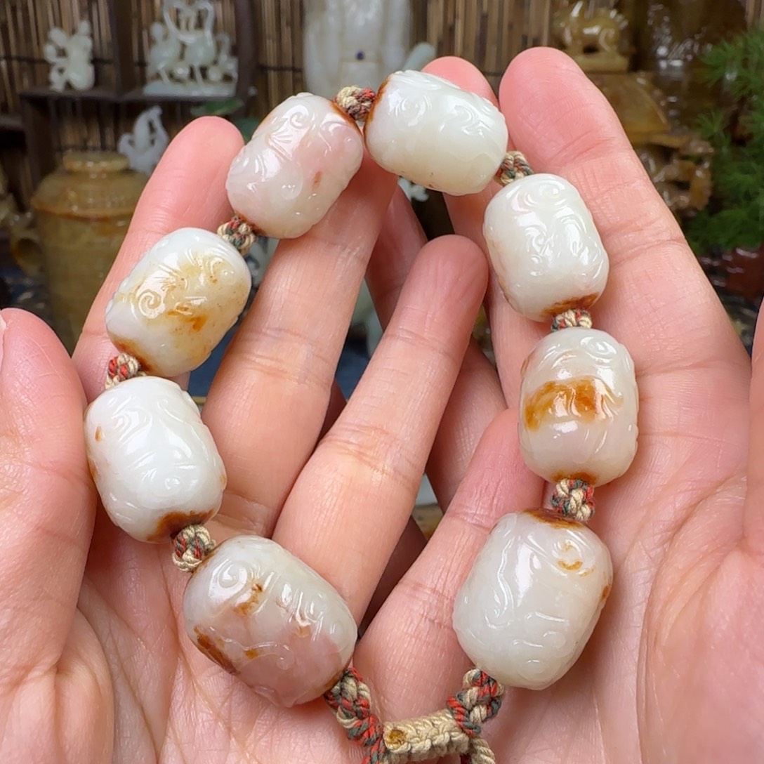 风***上和田玉（糖玉）未镶嵌挂件