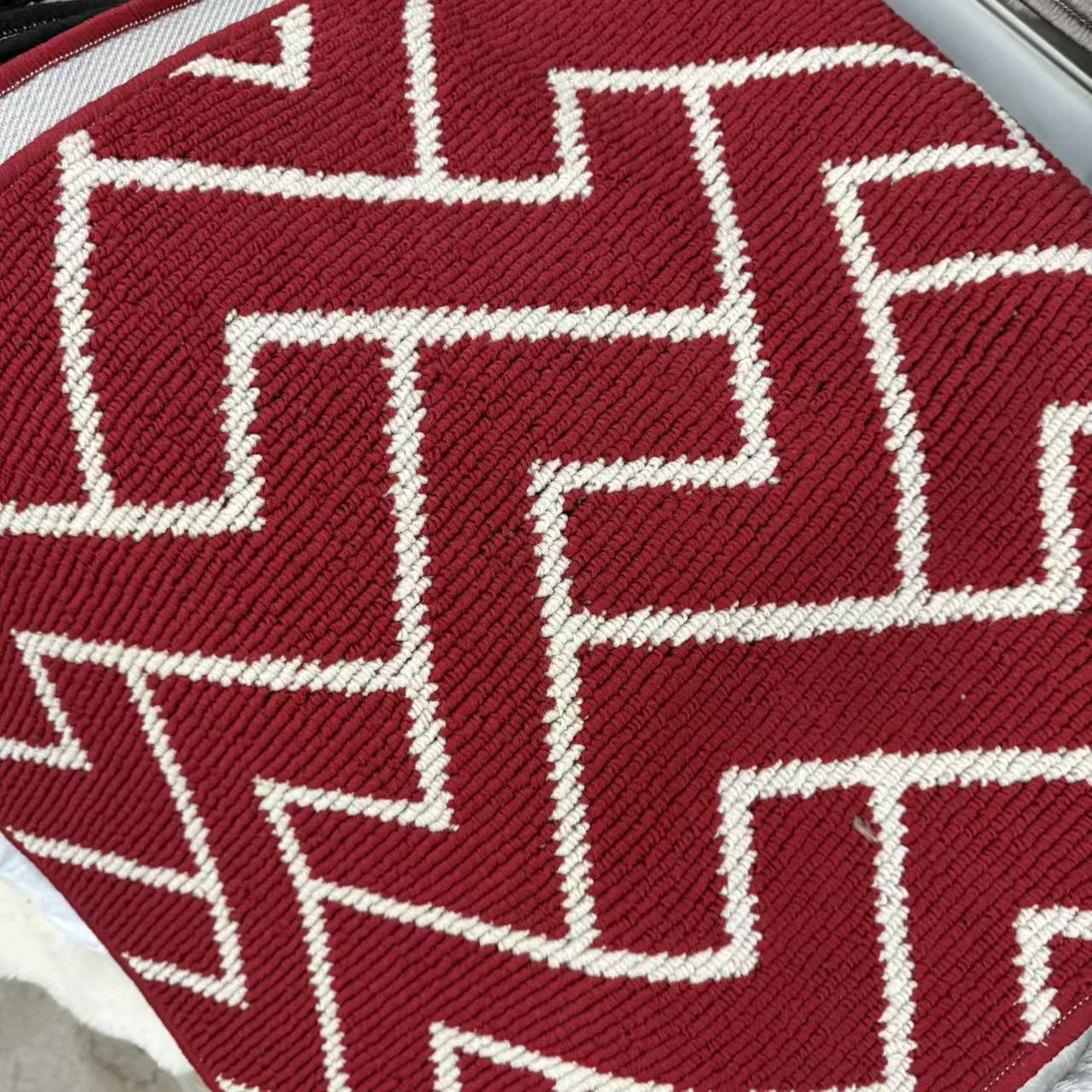 出口美国条纹简约吸油吸水防滑厨房地垫60*240cm（红色）