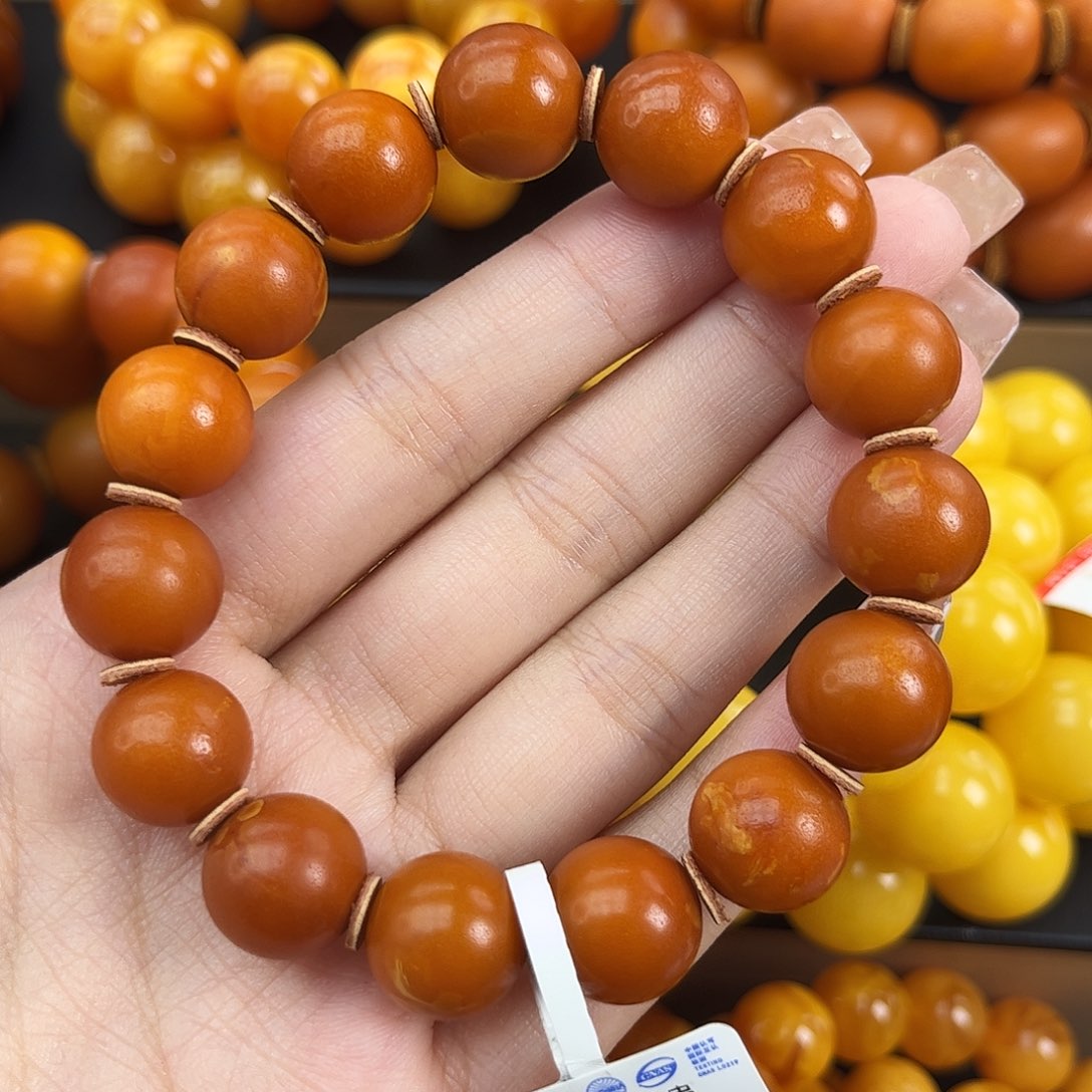 未镶嵌琥珀手串蜜蜡