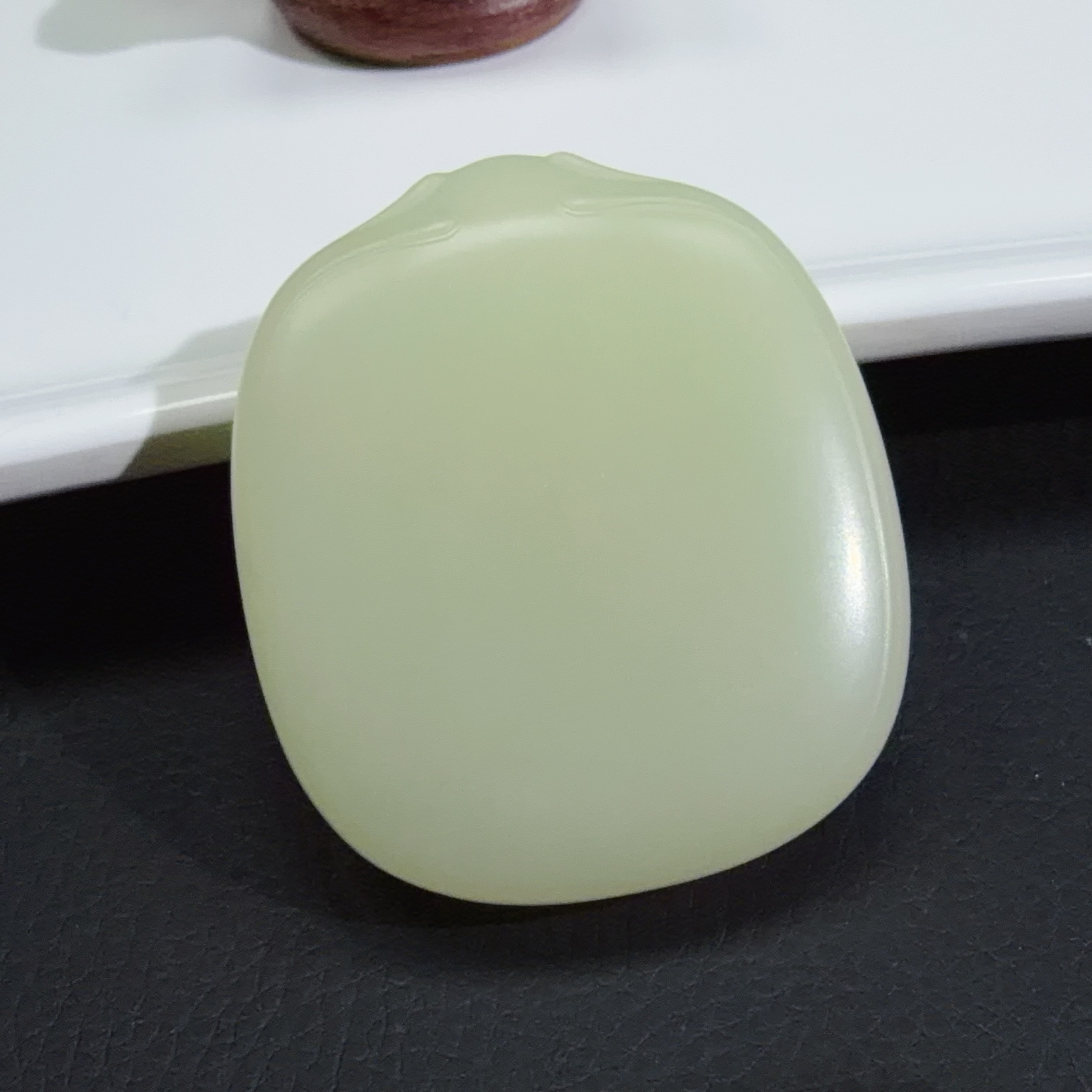 【伟伟鉴定】和田玉 新疆若羌黄口 (大)平安无事牌 吊坠 51×45×13 