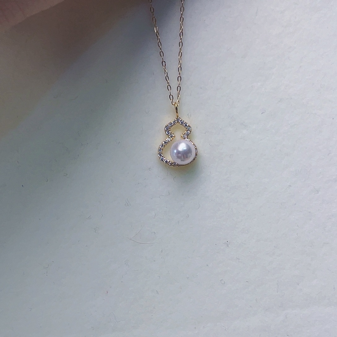 海水珍珠银S925镶嵌吊坠(赠链)懒*妞