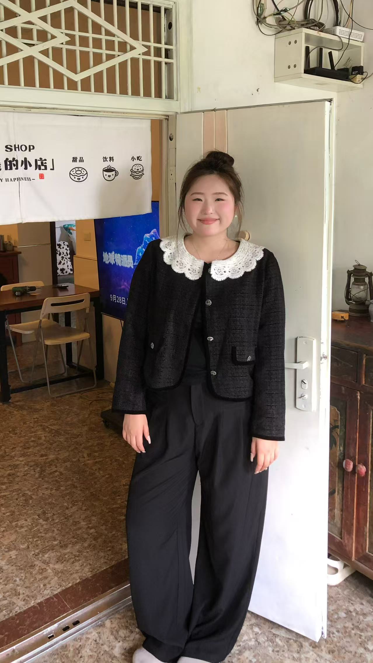 雯雯家大码女装胖mm高腰显瘦垂感直筒西装休闲高级感阔腿长裤