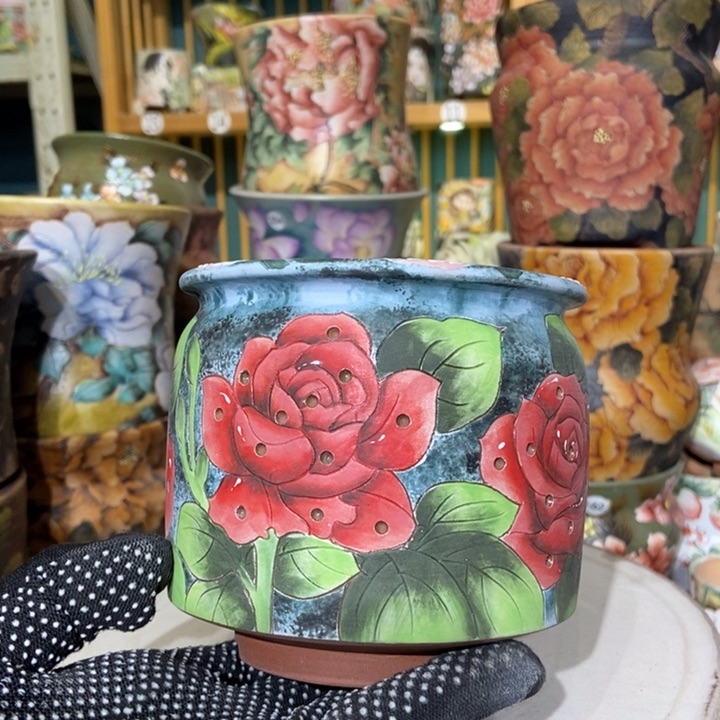 红陶景德镇艺术手绘作品