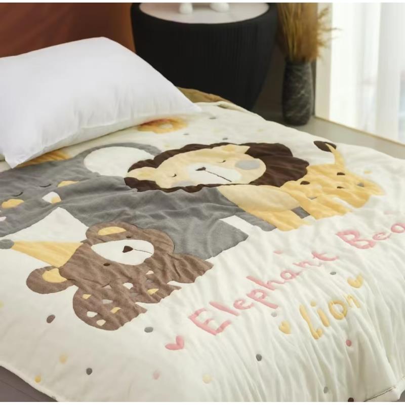 【动物欢乐汇】200*230泡芙被春秋升级多层柔软亲肤透气