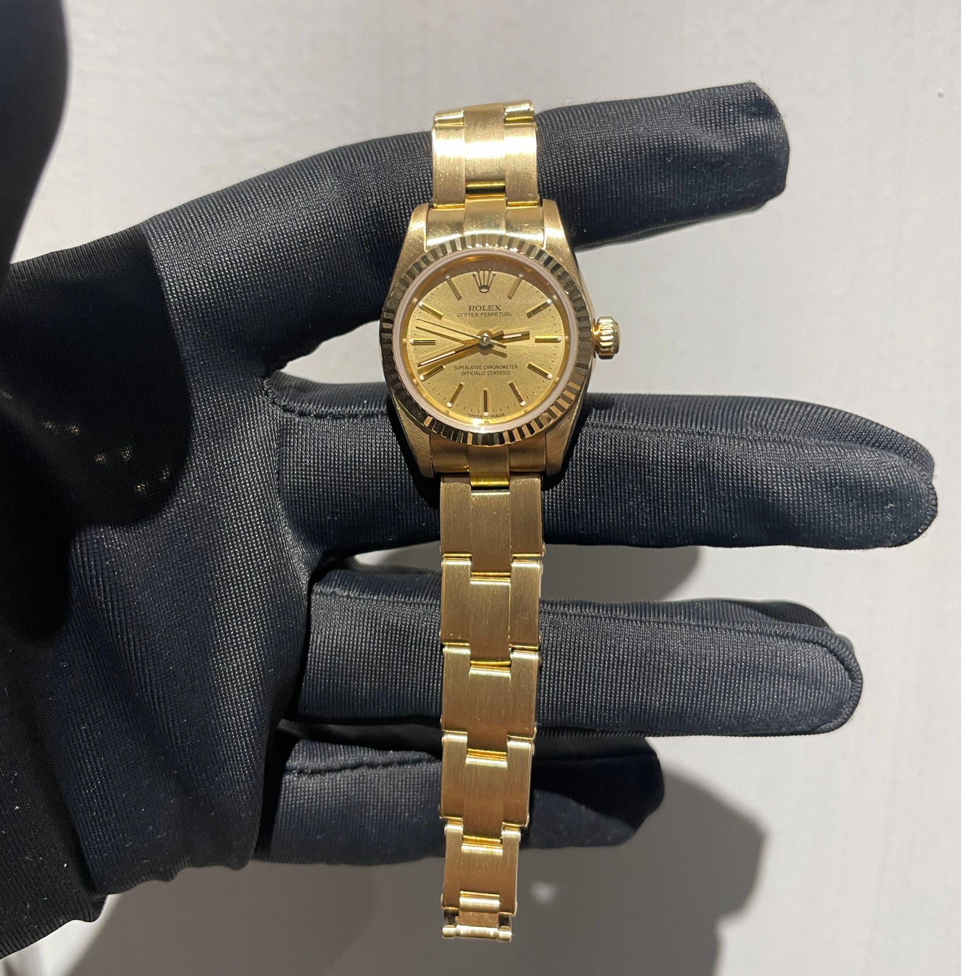99新 Rolex/劳力士 日志女表-76198-A0479-金盘条刻-26mm