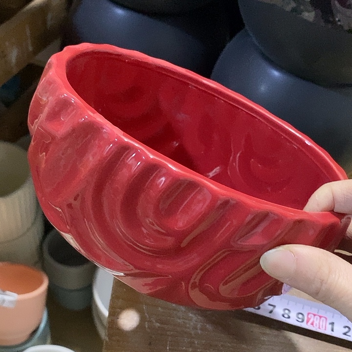 陶摆件陶盆有孔 瑕疵介意勿拍