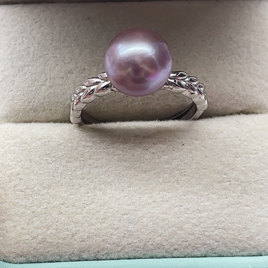 淡水珍珠银S925镶嵌戒指