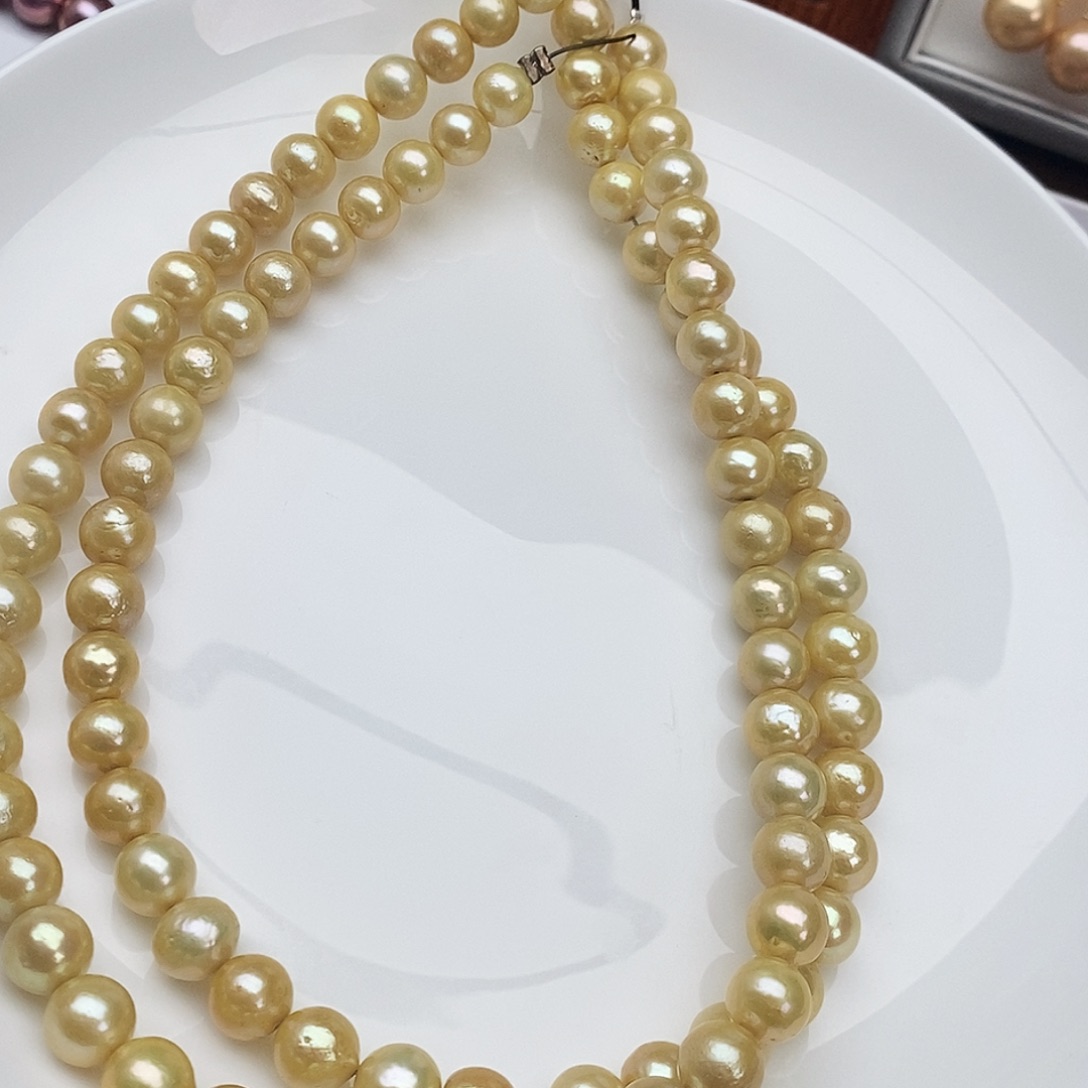 淡水珍珠银S925镶嵌颈饰