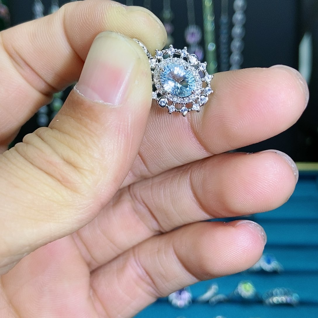 【闪购商品】紫晶珠宝半成品银S925镶嵌