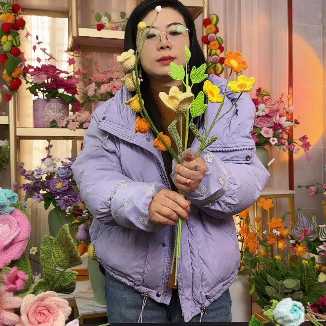 手工钩织设计花束