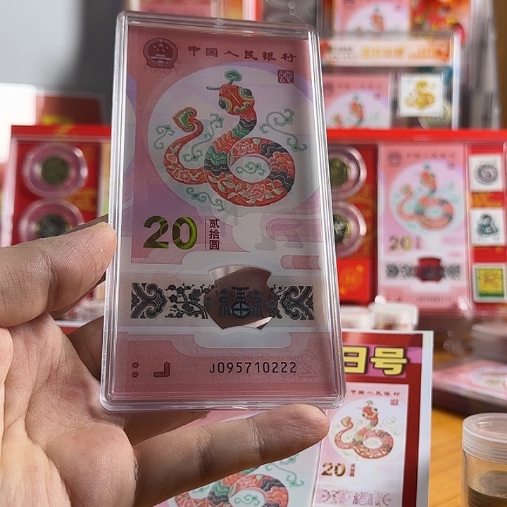 历***。塑料蛇钞豹子号一张J095710222 