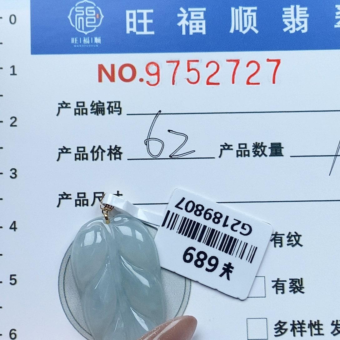 翡翠颈饰未镶嵌叶子