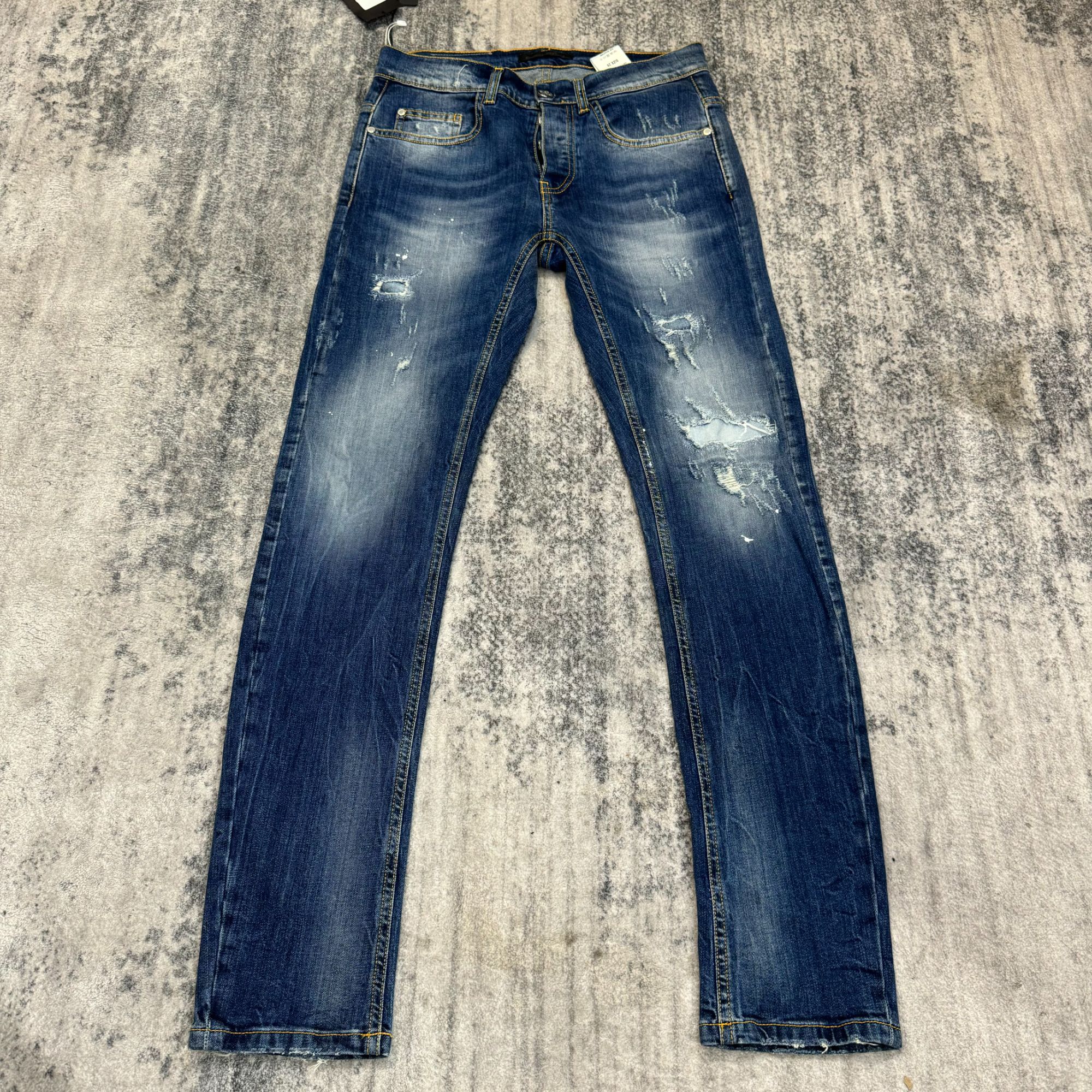 未使用 maje FRANKIE MORELLO全尺码蓝色破洞牛仔裤LYGP159