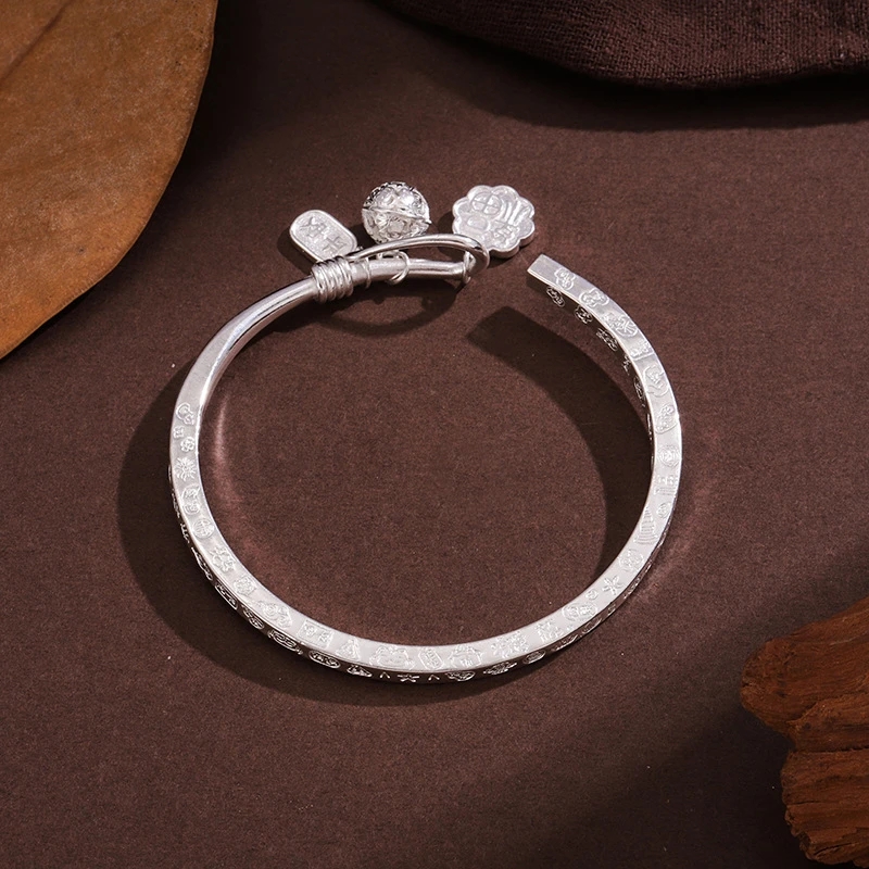 341复古小众百搭国潮风平安赐福女吉言宫铃新中式古风开口印花