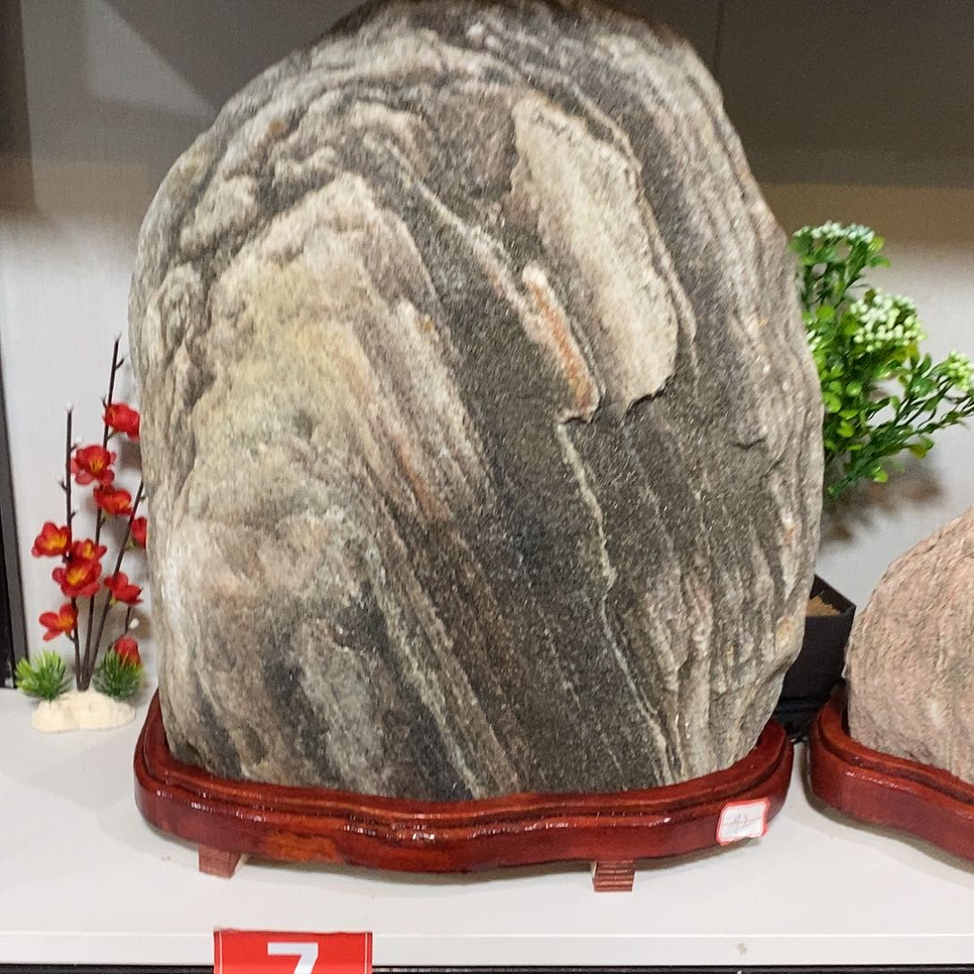 石材玄关装饰客厅空间庭院设计靠山石平安石精品摆件