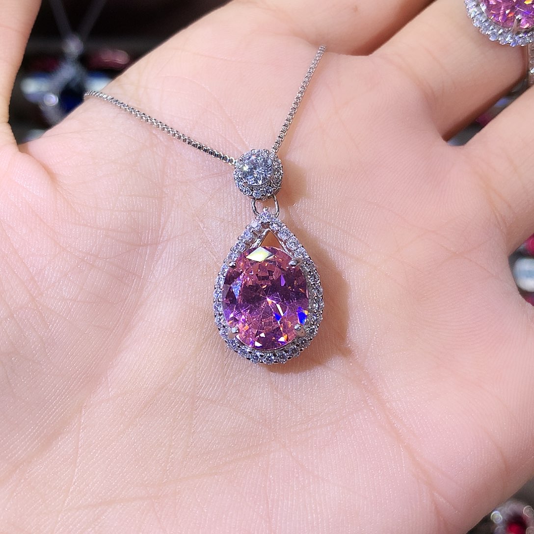 无吊坠925银帕帕粉色吊坠