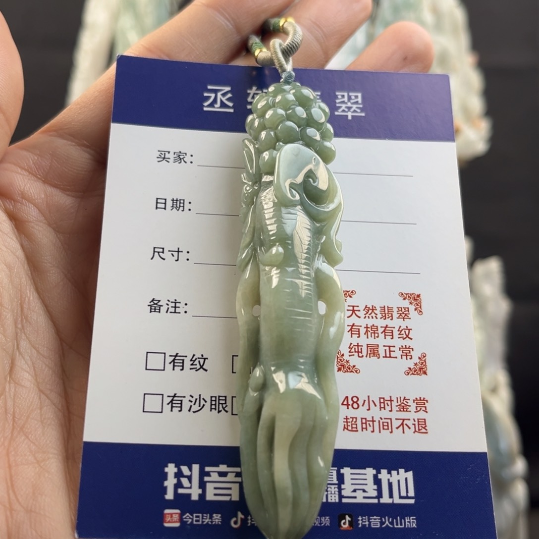 翡翠颈饰未镶嵌人生如意