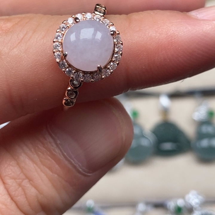 翡翠银S925镶嵌戒指