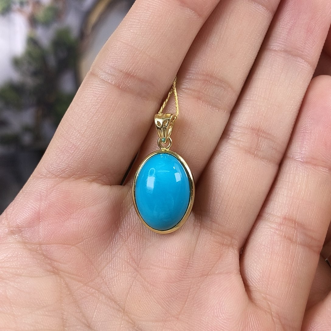 绿松石银S925镀金镶嵌珠宝奇石