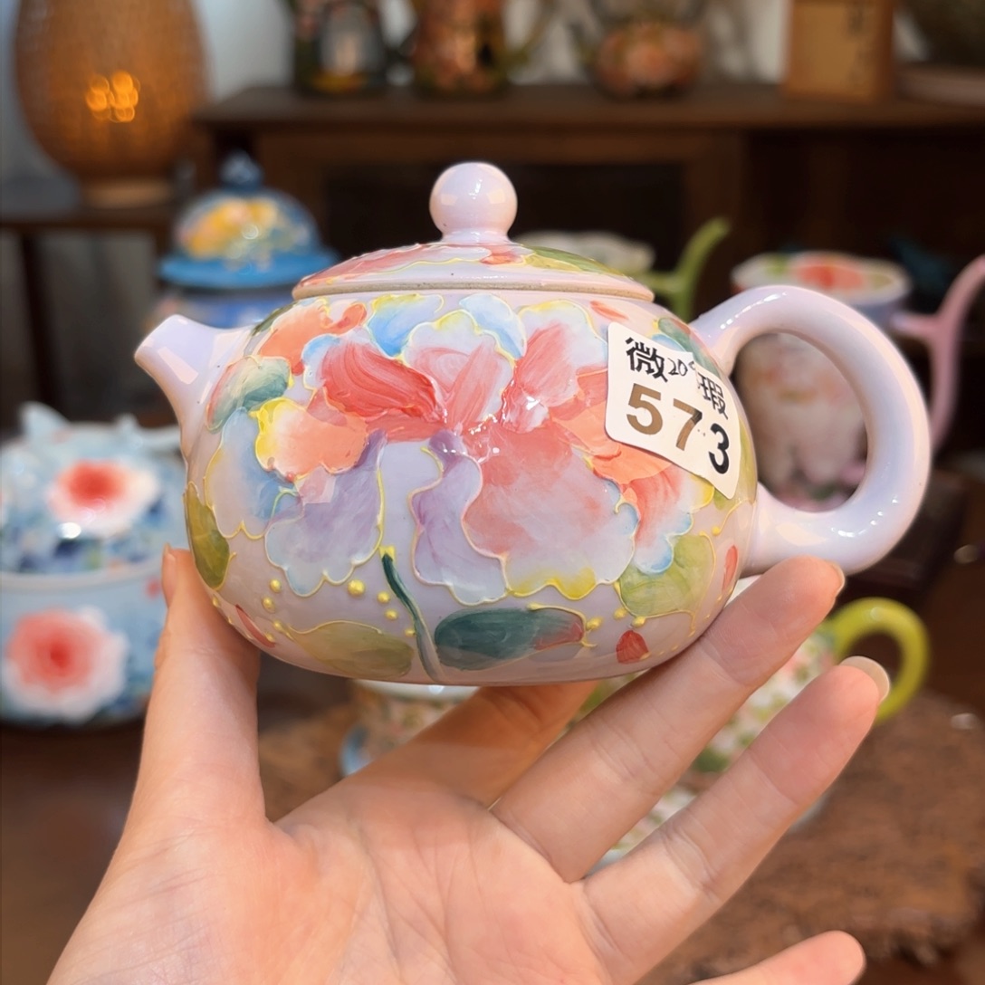 景德镇手绘高温釉下彩陶瓷茶具