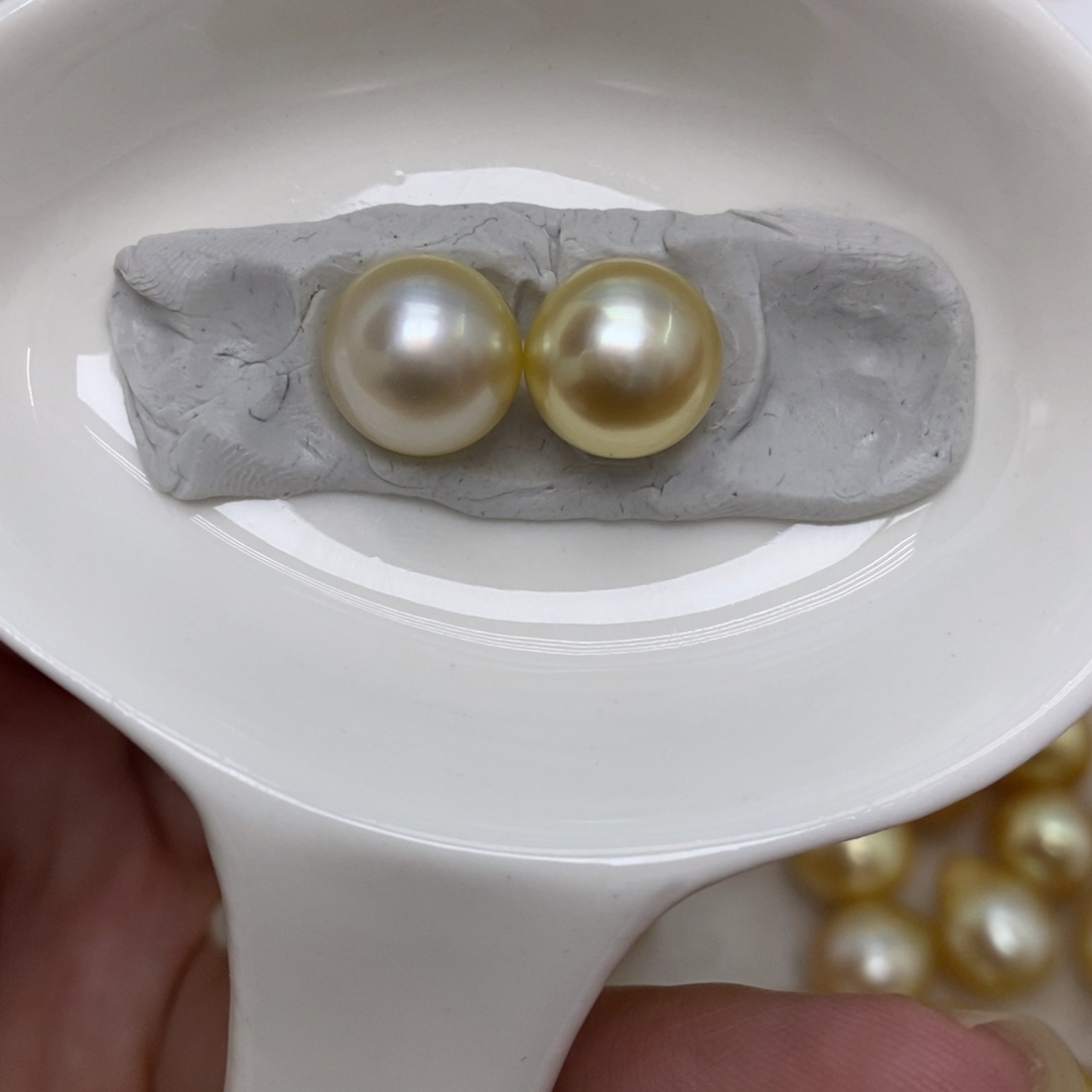 海水珍珠裸珠对珠金珠