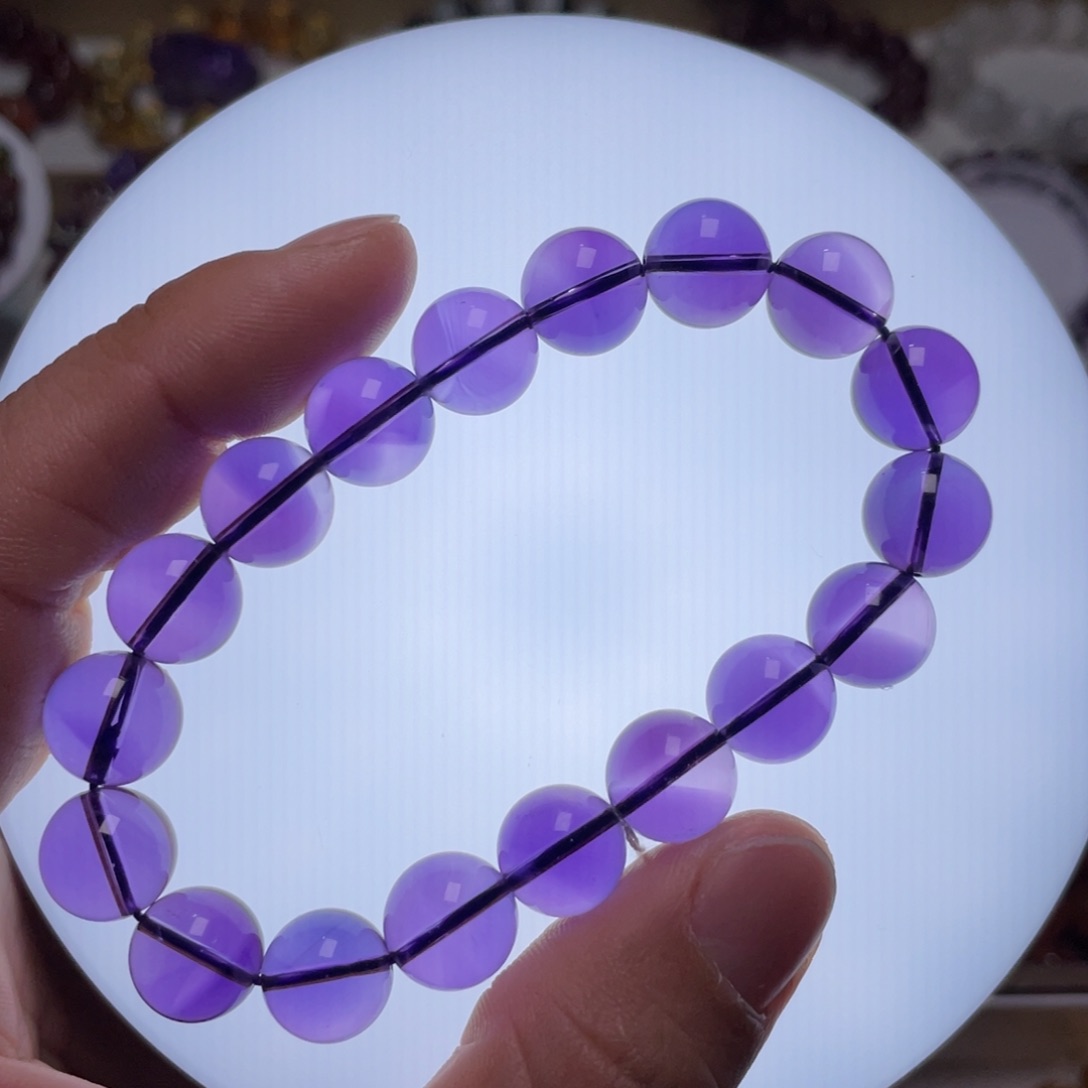 水晶手链未镶嵌巴西紫水晶