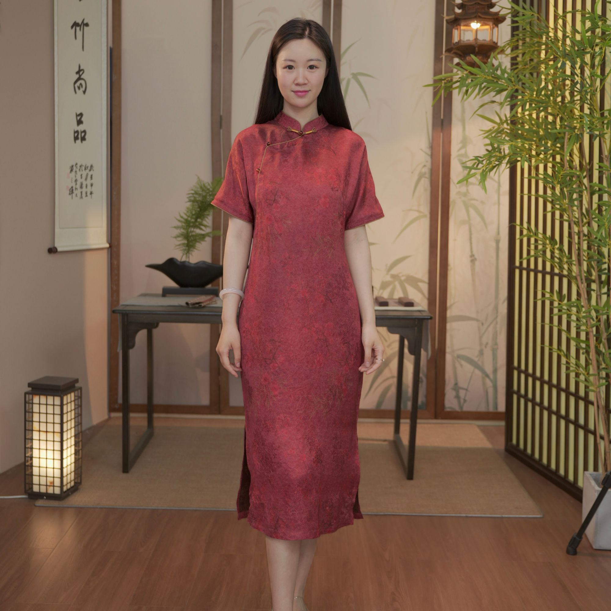 朱颜 中式立领旗袍HQ2003