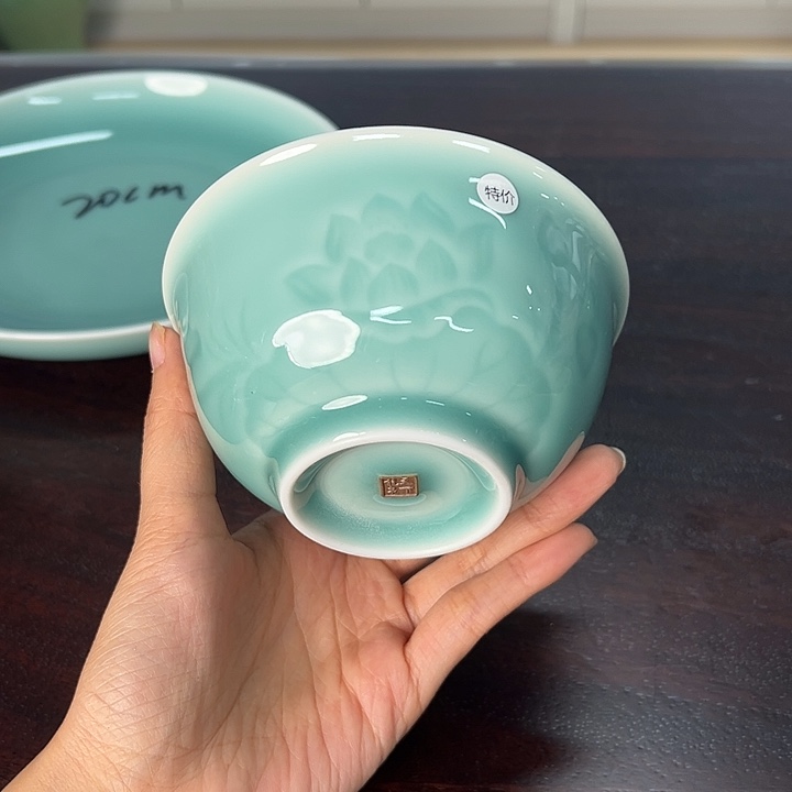 龙泉云间青瓷小米茶器