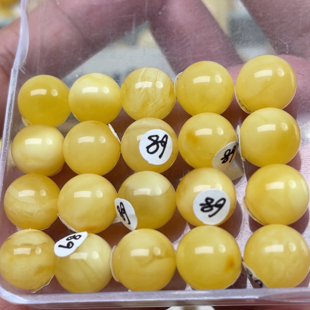 蜜蜡裸石未镶嵌蜜蜡手串10