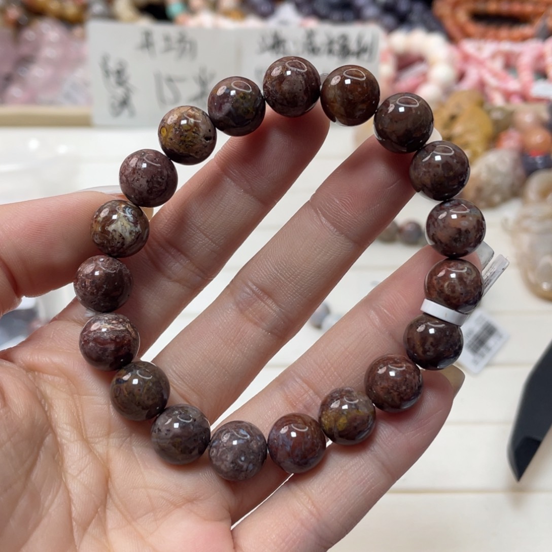 未镶嵌手链硅化玉蟹*068