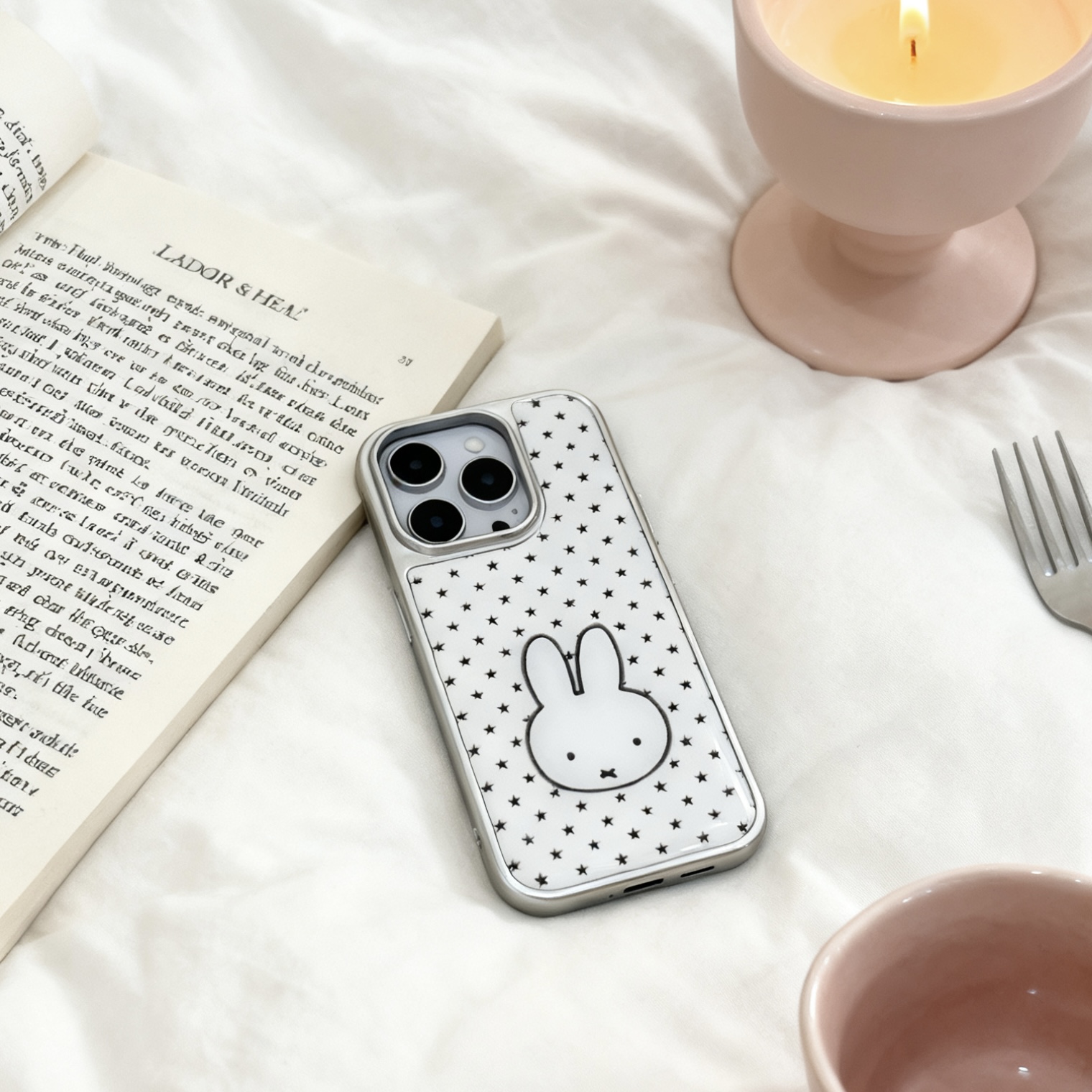 星星米菲电镀银边滴胶网红适用于苹果17手机壳