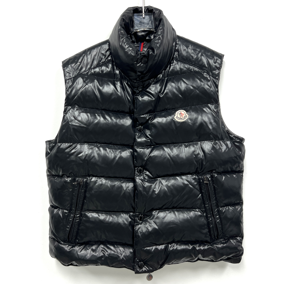 99新 MONCLER 盟可睐 Tib黑色亮面立领短款羽绒马甲 2码/9497/   