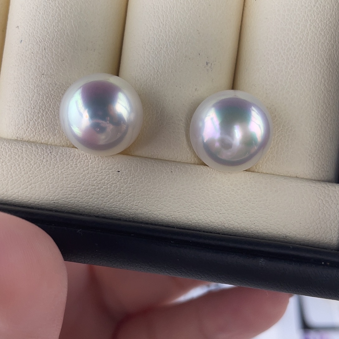 定制海水珍珠未镶嵌裸珠12.8mm澳白