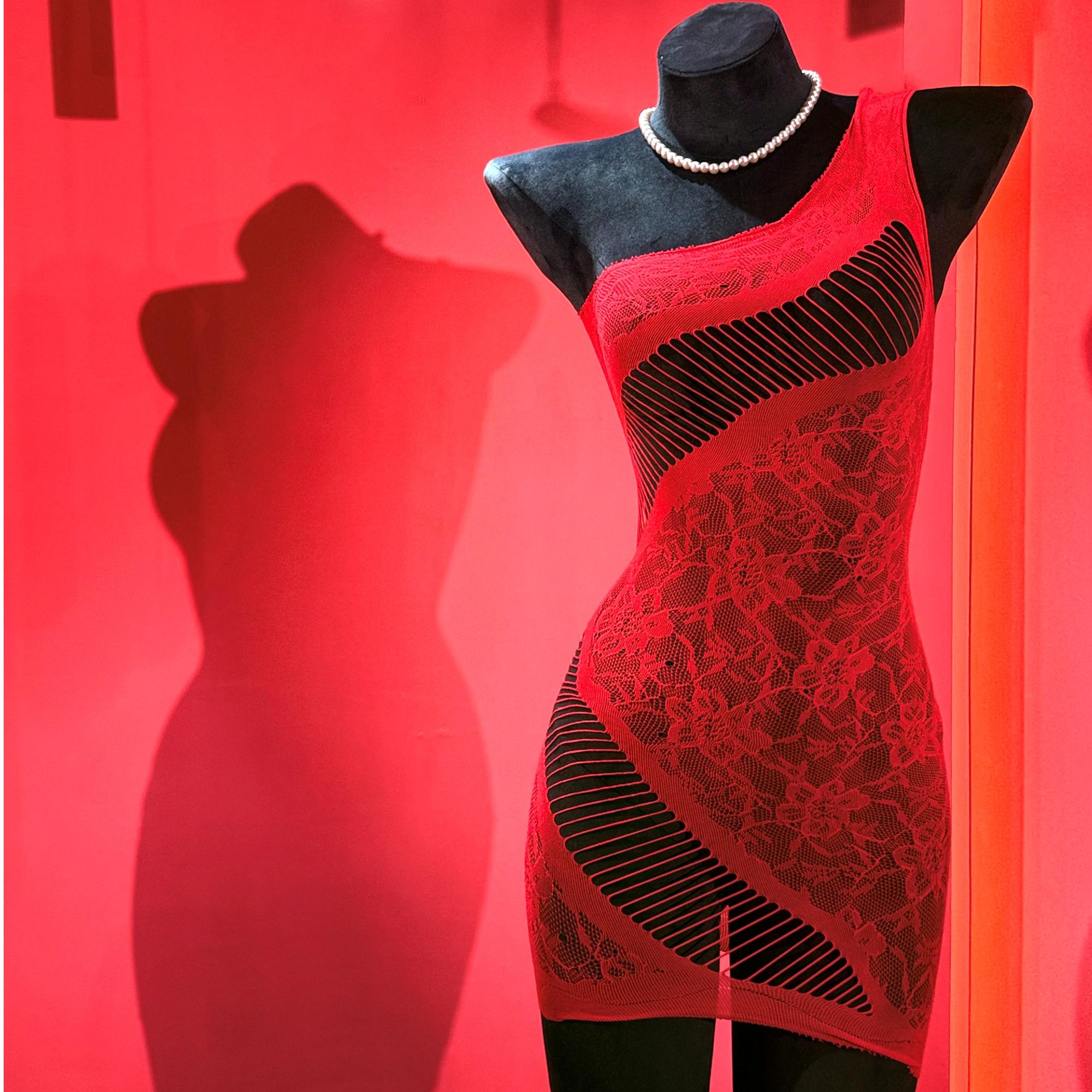 【红颜祸水】BoudoirW可撕拉单肩网衣裙套装性感内衣