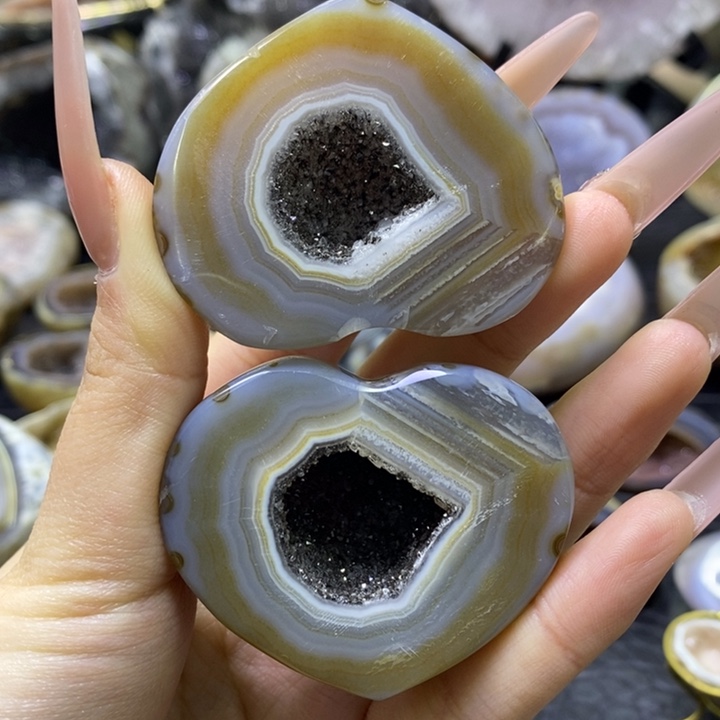 未镶嵌珠宝半成品紫晶黑晶满天星盆