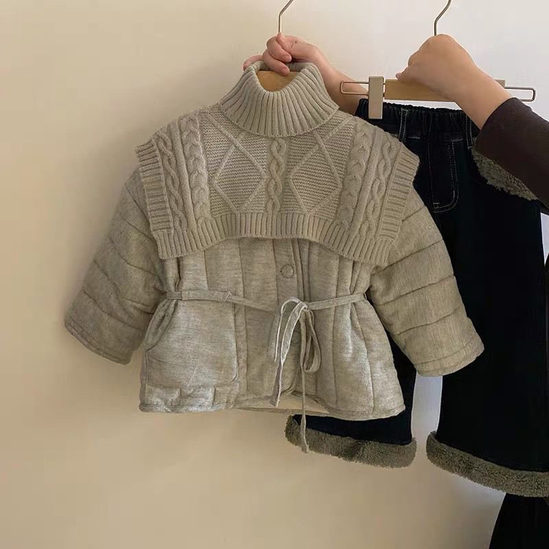 儿童新款棉服冬装2025洋气加厚女童棉袄中长款冬季棉衣外套秋冬款