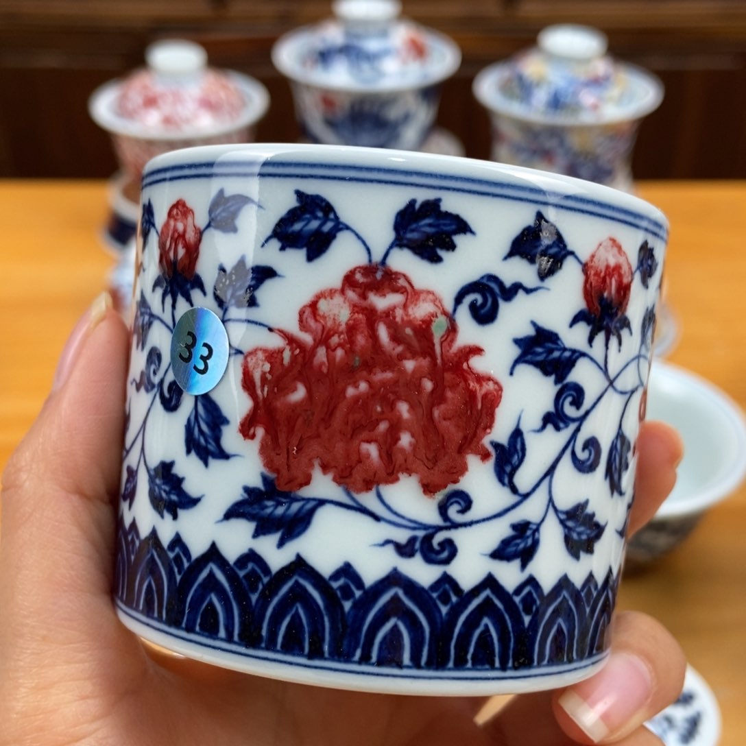 手绘现代茶具非古董