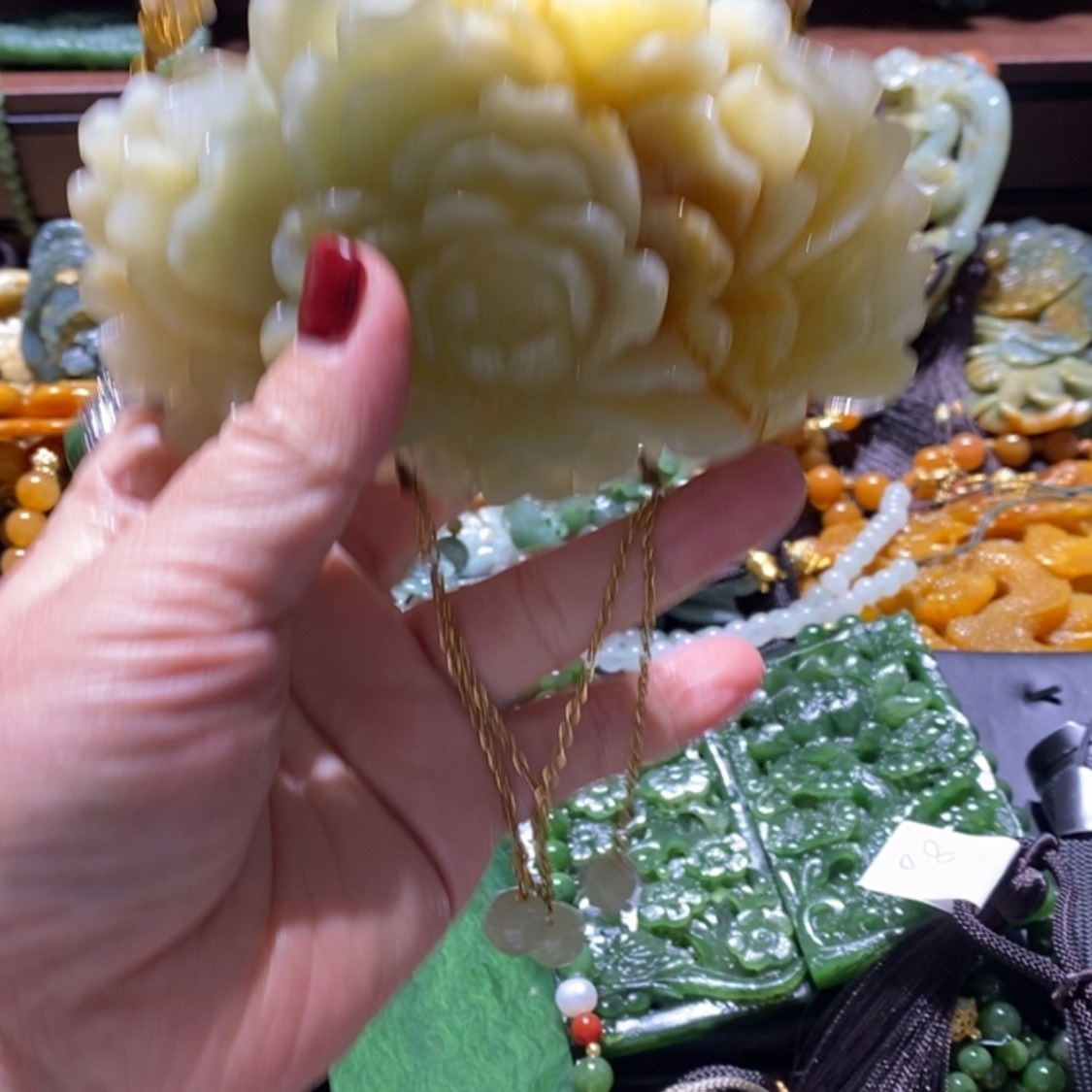 【闪购商品】岫玉毛衣链未镶嵌