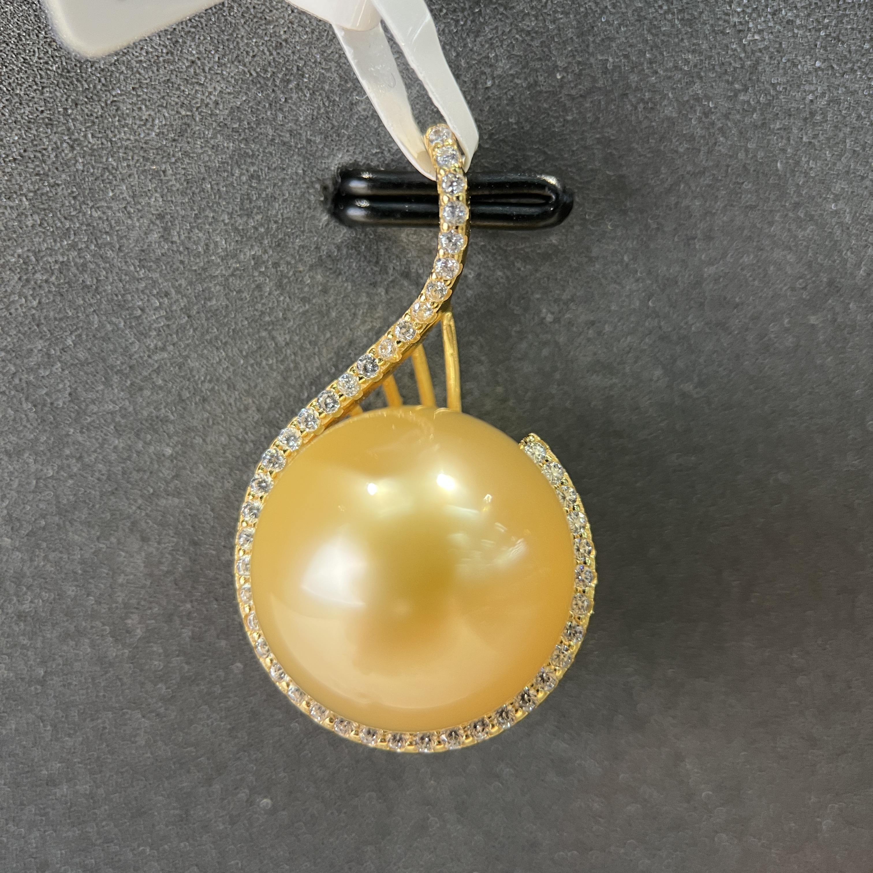 南洋金珠S925银珍珠吊坠13-14mm