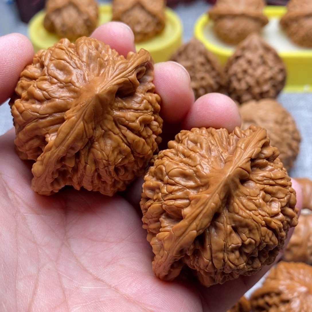 文玩核桃把件50全品麒麟纹官帽