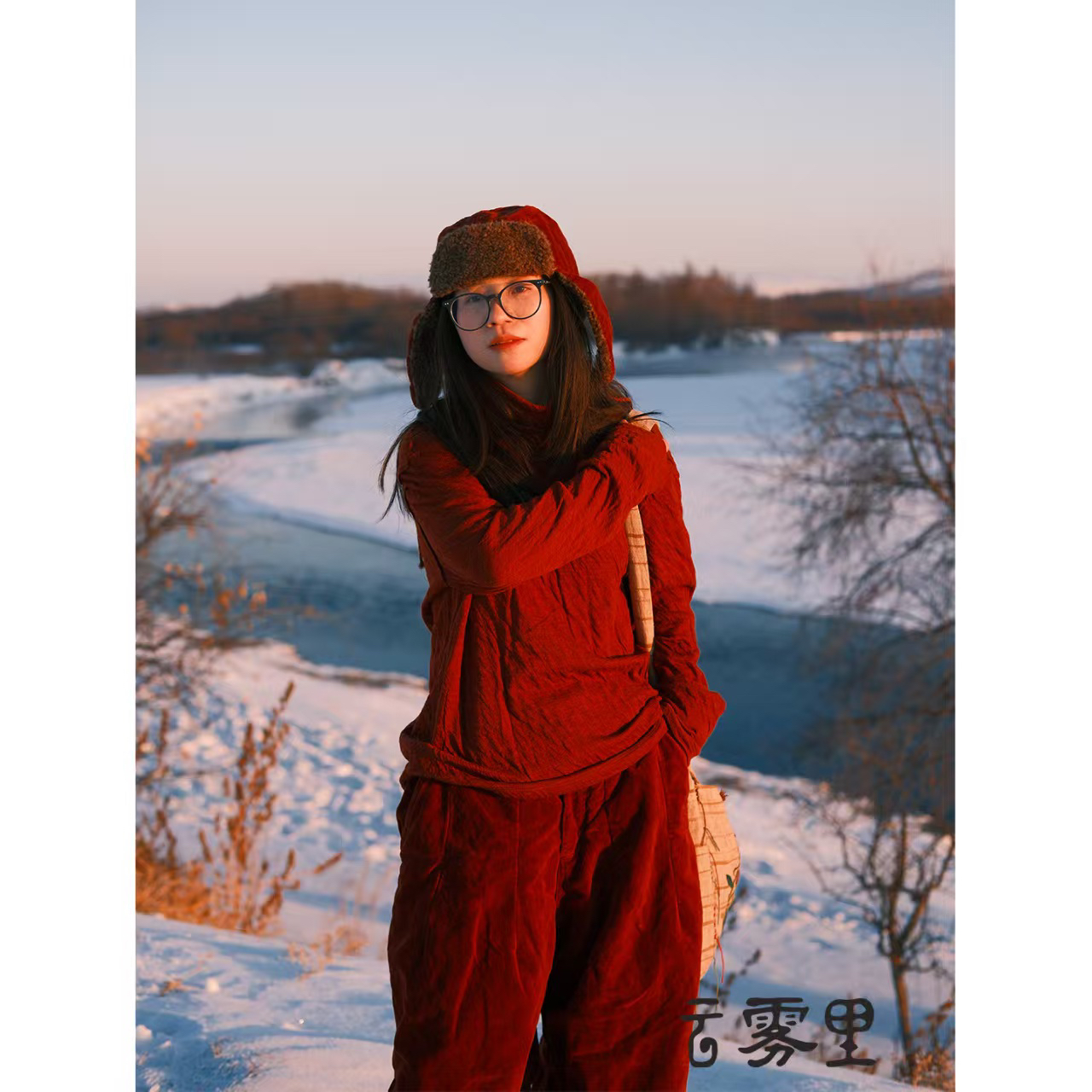 素朴布衣云雾里6056羊毛棉混纺双层保暖打底圆机针织高领T秋冬