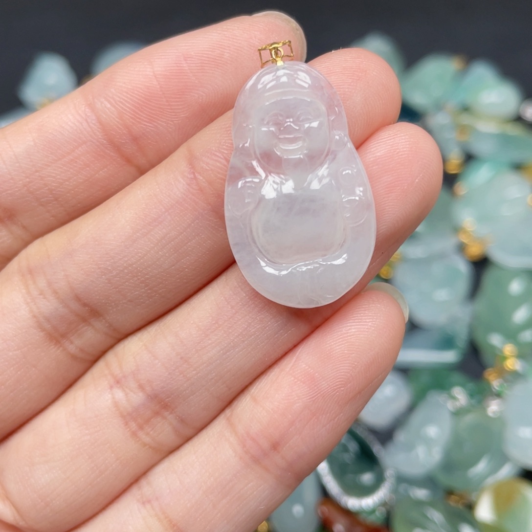 翡翠颈饰18K金镶嵌翡翠