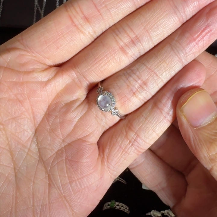 银S925镶嵌戒指翡翠