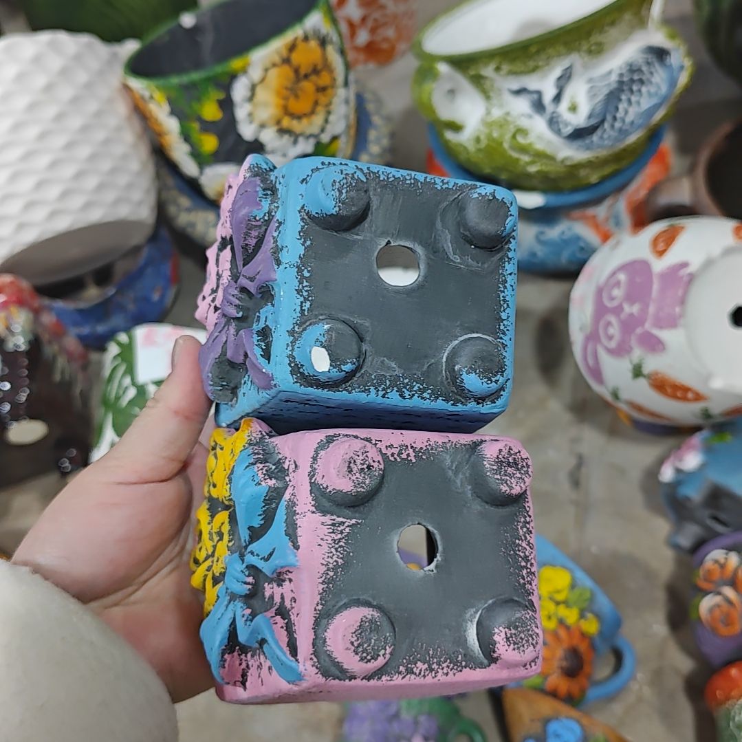 红陶吸水透气的白陶花盆凑满12发货